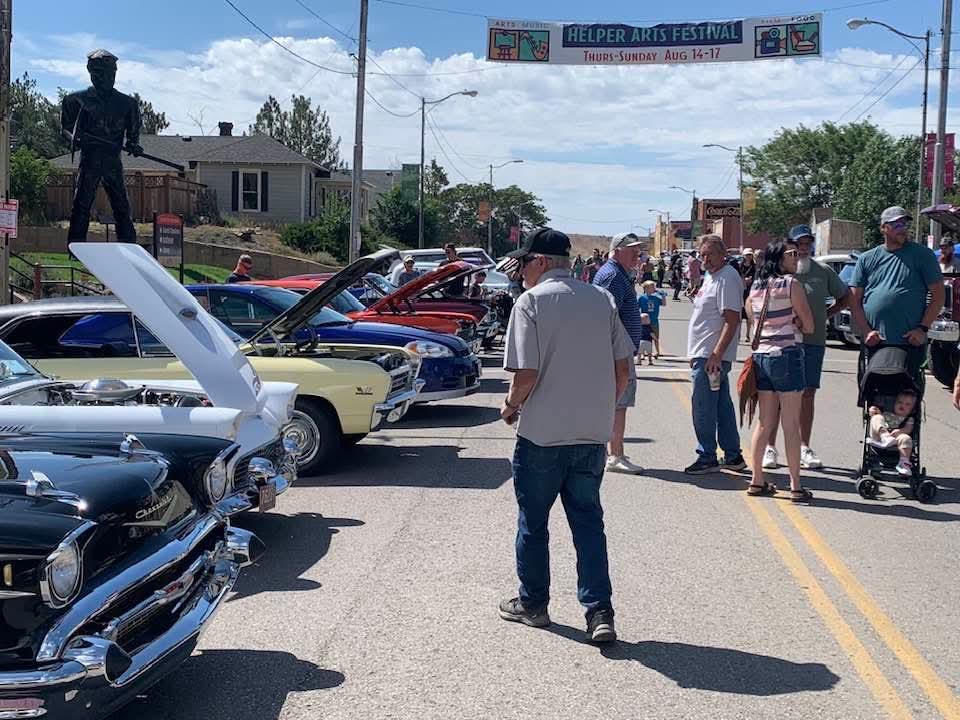 2025 Car Show crowd and classic cars