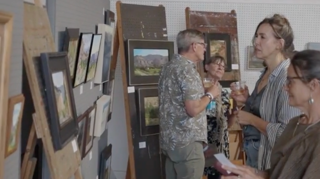 Artists at work during Plein Aire competition