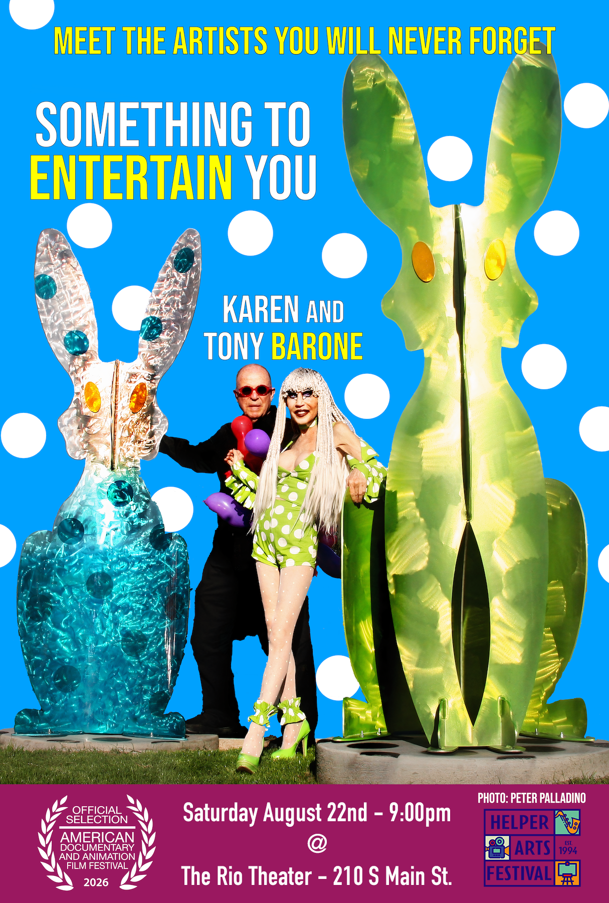 Something To Entertain You official poster, featuring Karen and Tony Barone